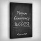”Success Equation“ canvas picture by Motivational Art side view