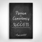 ”Success Equation“ canvas picture by Motivational Art front view