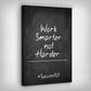 ”Work Smarter l Success101“ canvas picture by Motivational Art side view